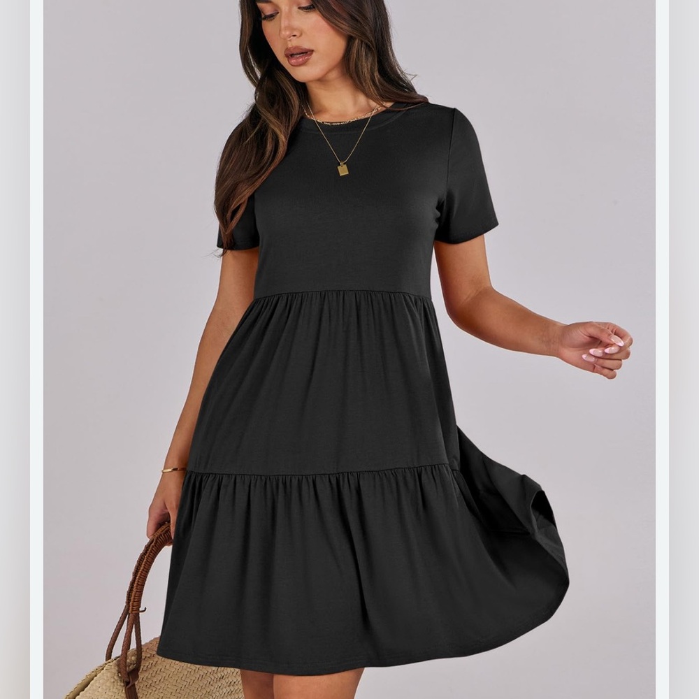 Copper Key Black Tiered Dress